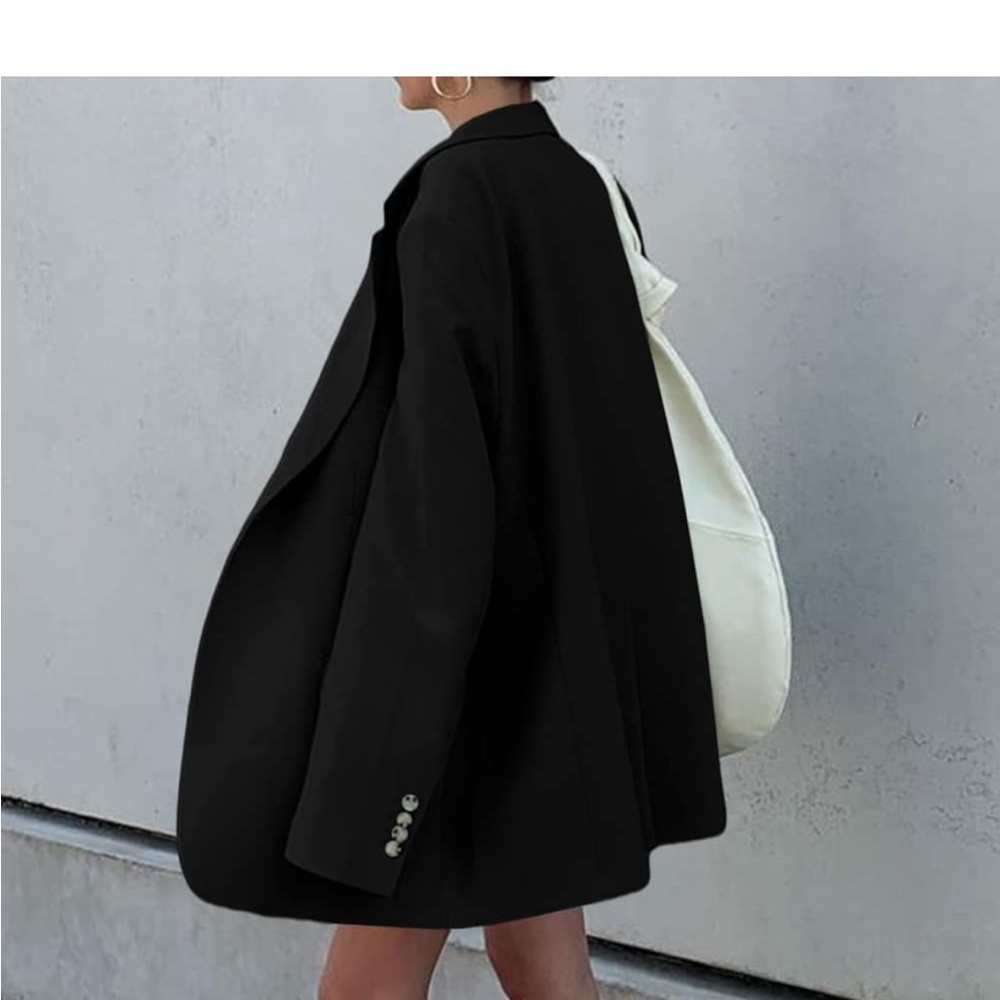 Oversized Blazers Open Front Solid Work Office Ja… - image 2